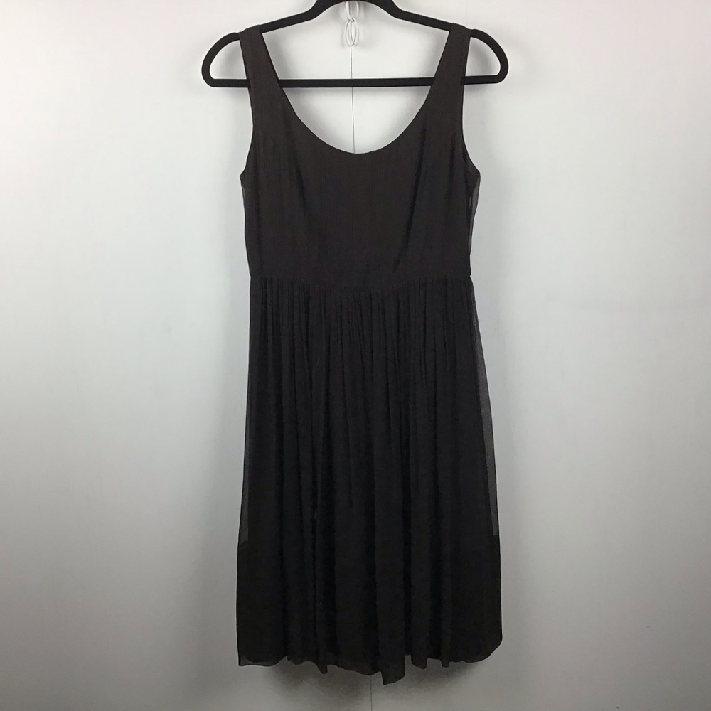 J Crew brown fully lined silk dress. Size 6.